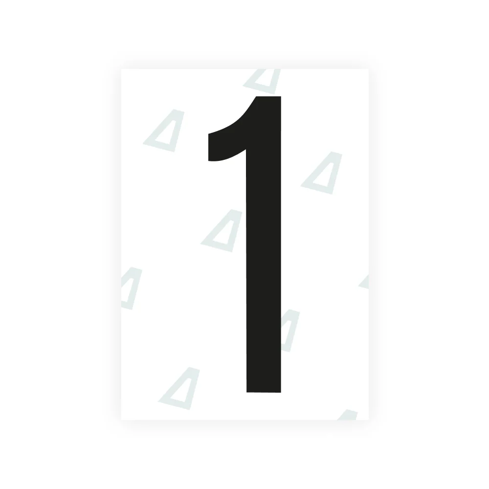 Alite Nanofilm for US (Kentucky - Flat) license plates - Symbol "1"