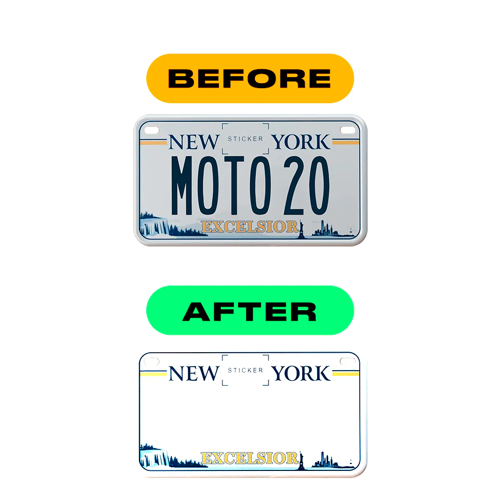 Alite Nanofilm for US (New York 2020) Moto license plates - Symbol "R" - Image 3
