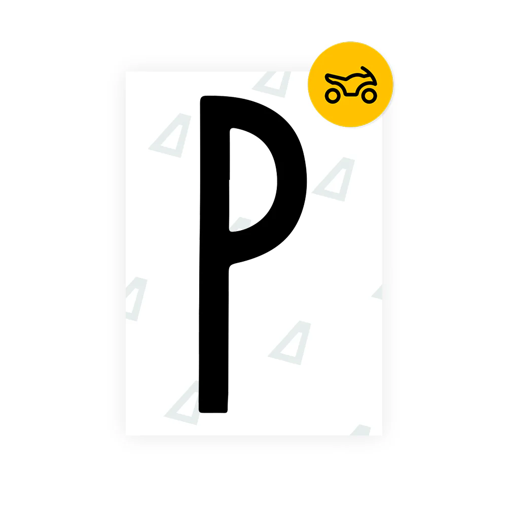 Alite Nanofilm for US (New York 2010) Moto license plates - Symbol "P"