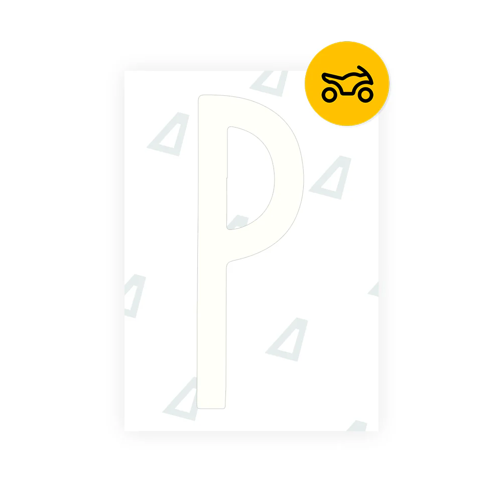Alite Nanofilm for US (New York 2010) Moto license plates - Symbol "P" - Image 2