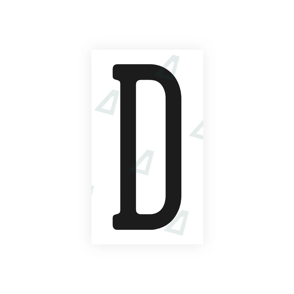 Alite Nanofilm for US (Pennsylvania 2004) license plates - Symbol "D"