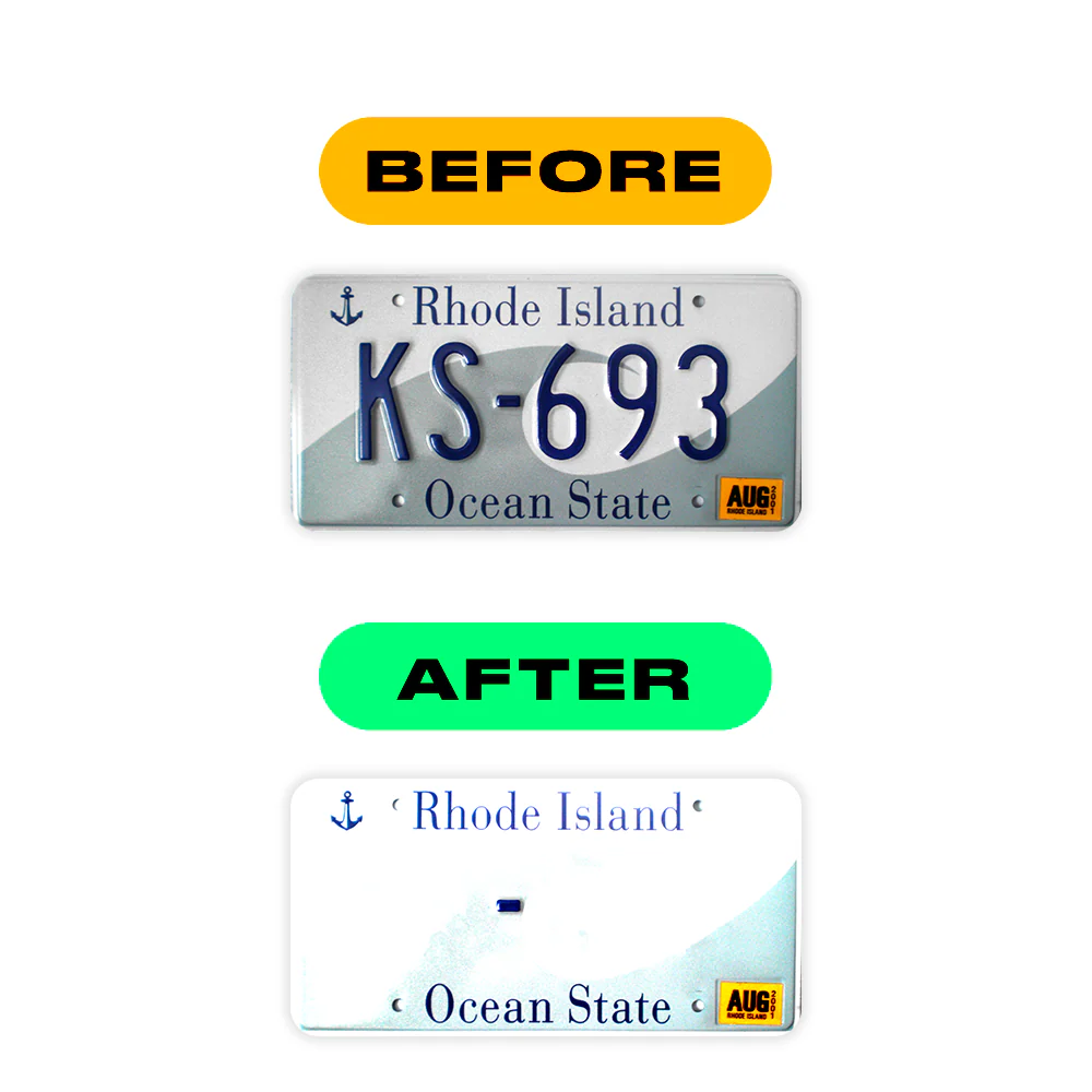 Alite Nanofilm for US (Rhode Island - Embossed) license plates - Symbol "C" - Image 3