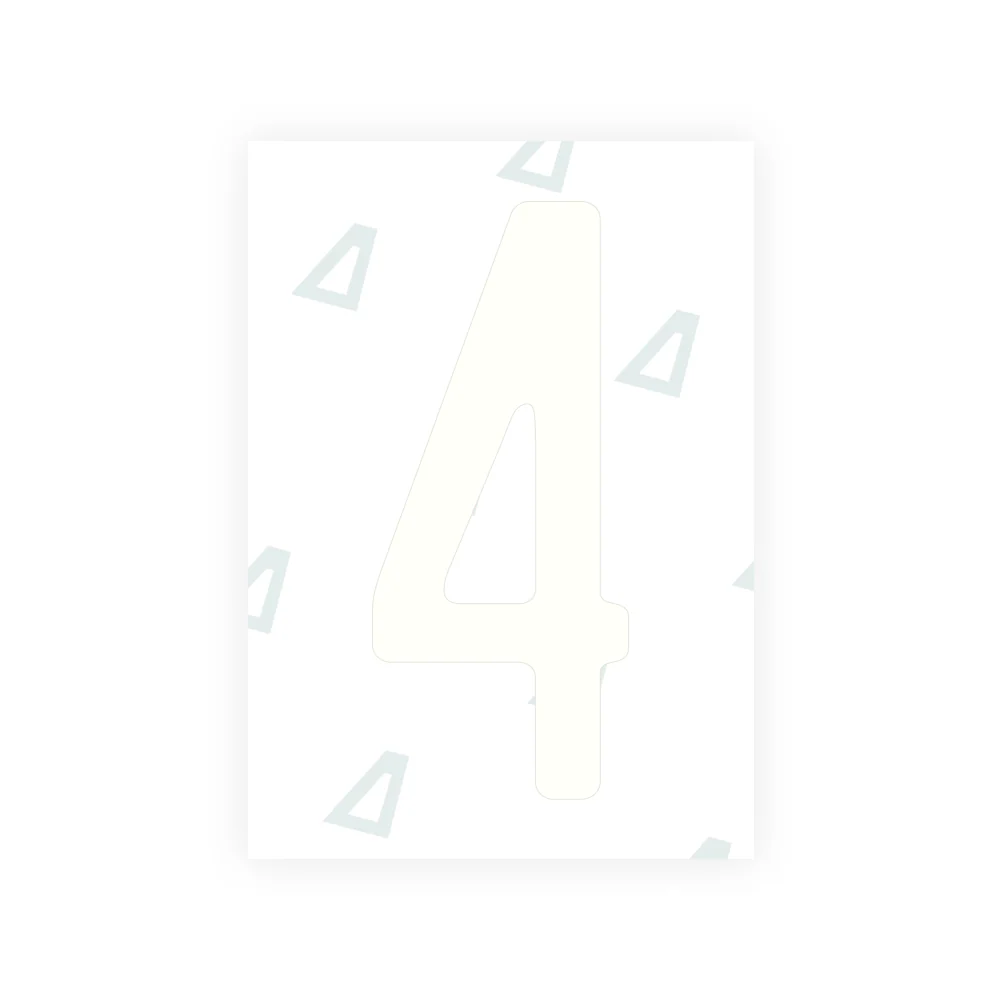 Alite Nanofilm for US (Rhode Island - Embossed) license plates - Symbol "4" - Image 2