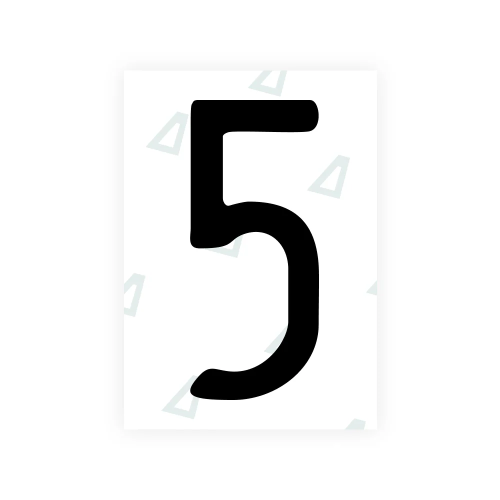 Alite Nanofilm for US (Rhode Island - Embossed) license plates - Symbol "5"