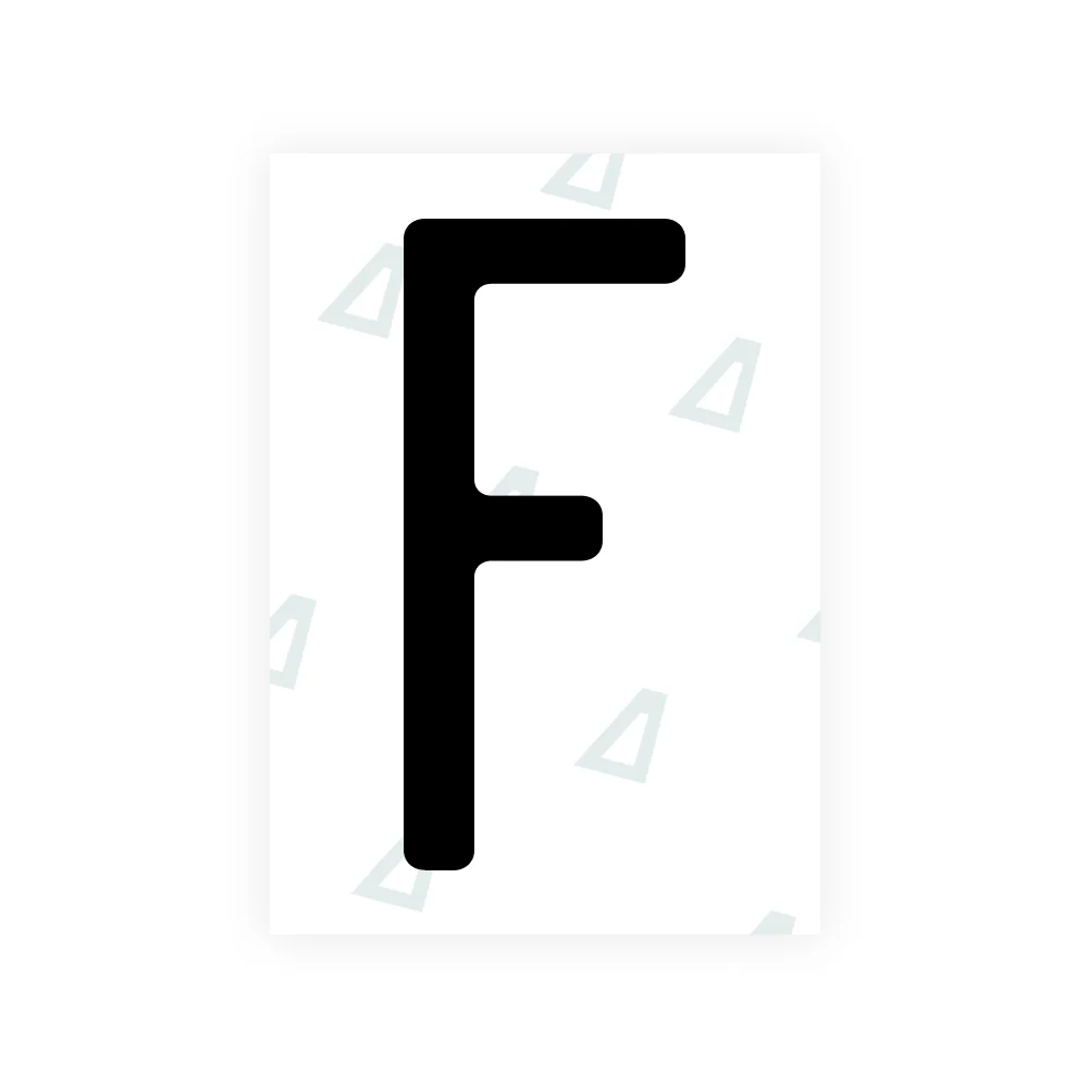 Alite Nanofilm for US (Rhode Island - Embossed) license plates - Symbol "F"