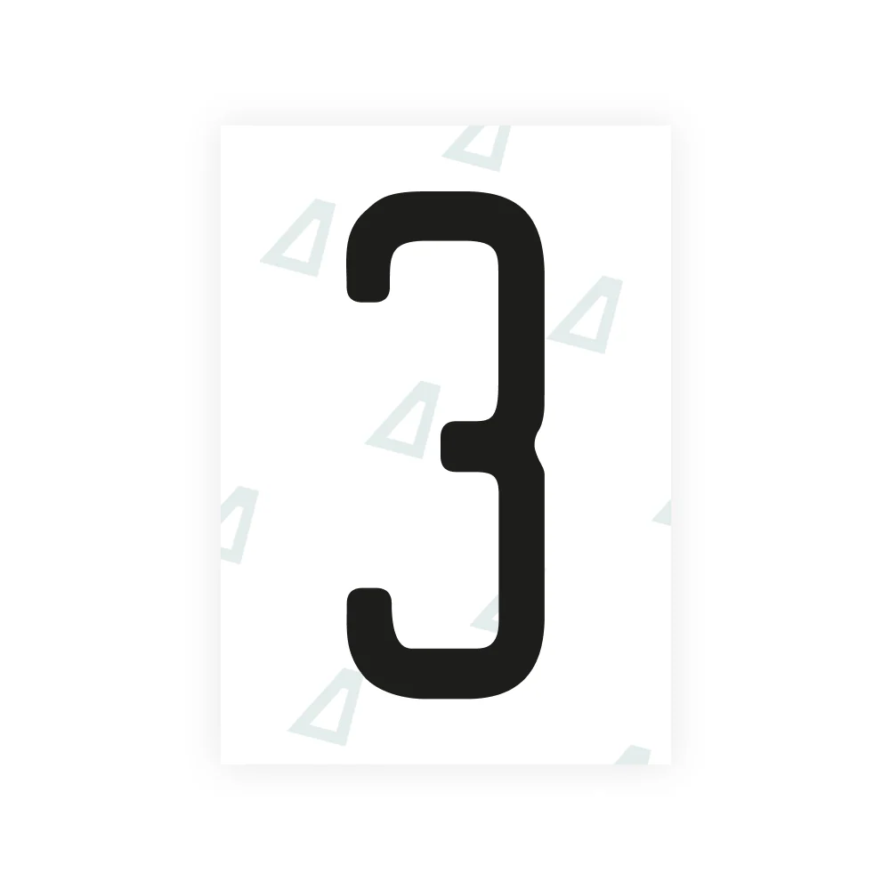 Alite Nanofilm for US (Utah 2023 - Square) license plates - Symbol "3"