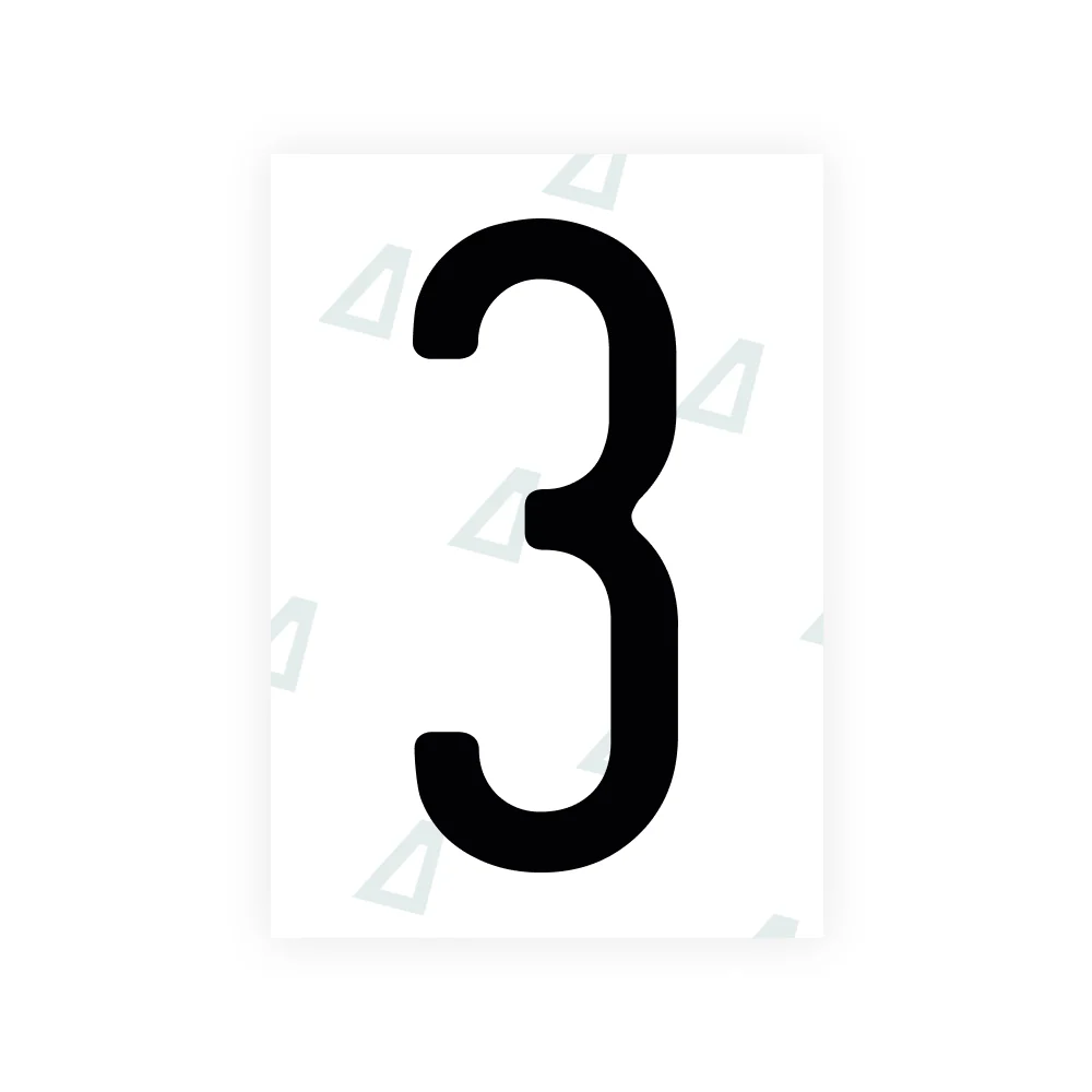 Alite Nanofilm for US (Washington State 2010) license plates - Symbol "3"