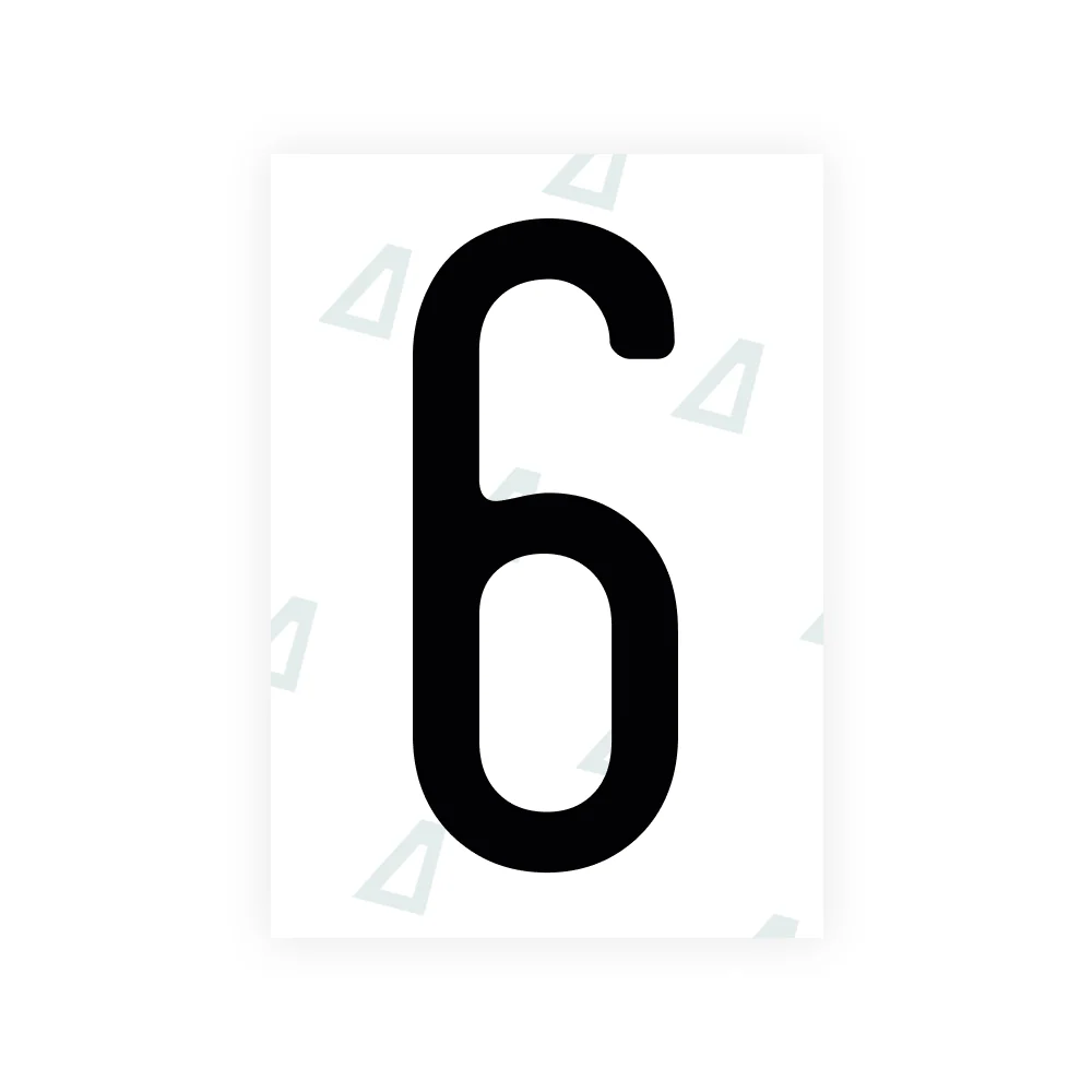 Alite Nanofilm for US (Washington State 2010) license plates - Symbol "6"