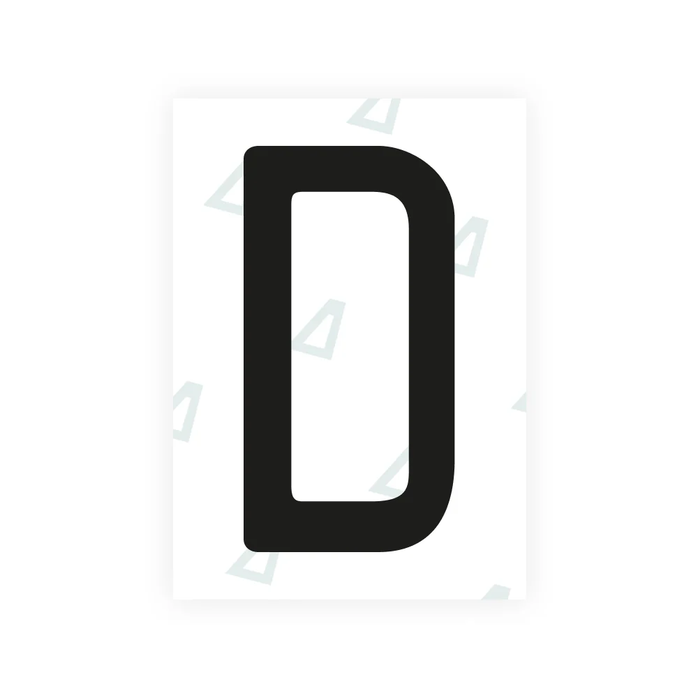 Alite Nanofilm for US (West Virginia 1982) license plates - Symbol "D"