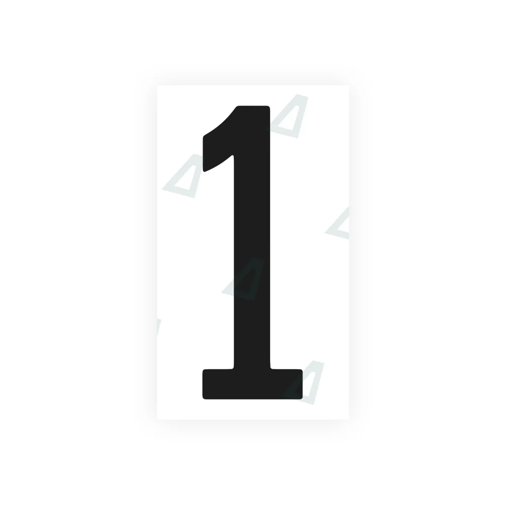 Alite Nanofilm for US (Iowa) license plates - Symbol "1"