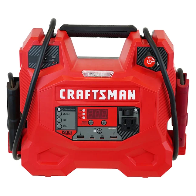 CRAFTSMAN 1200 Amp 12 Volt Portable Car Battery Jump Starter with Digital Display