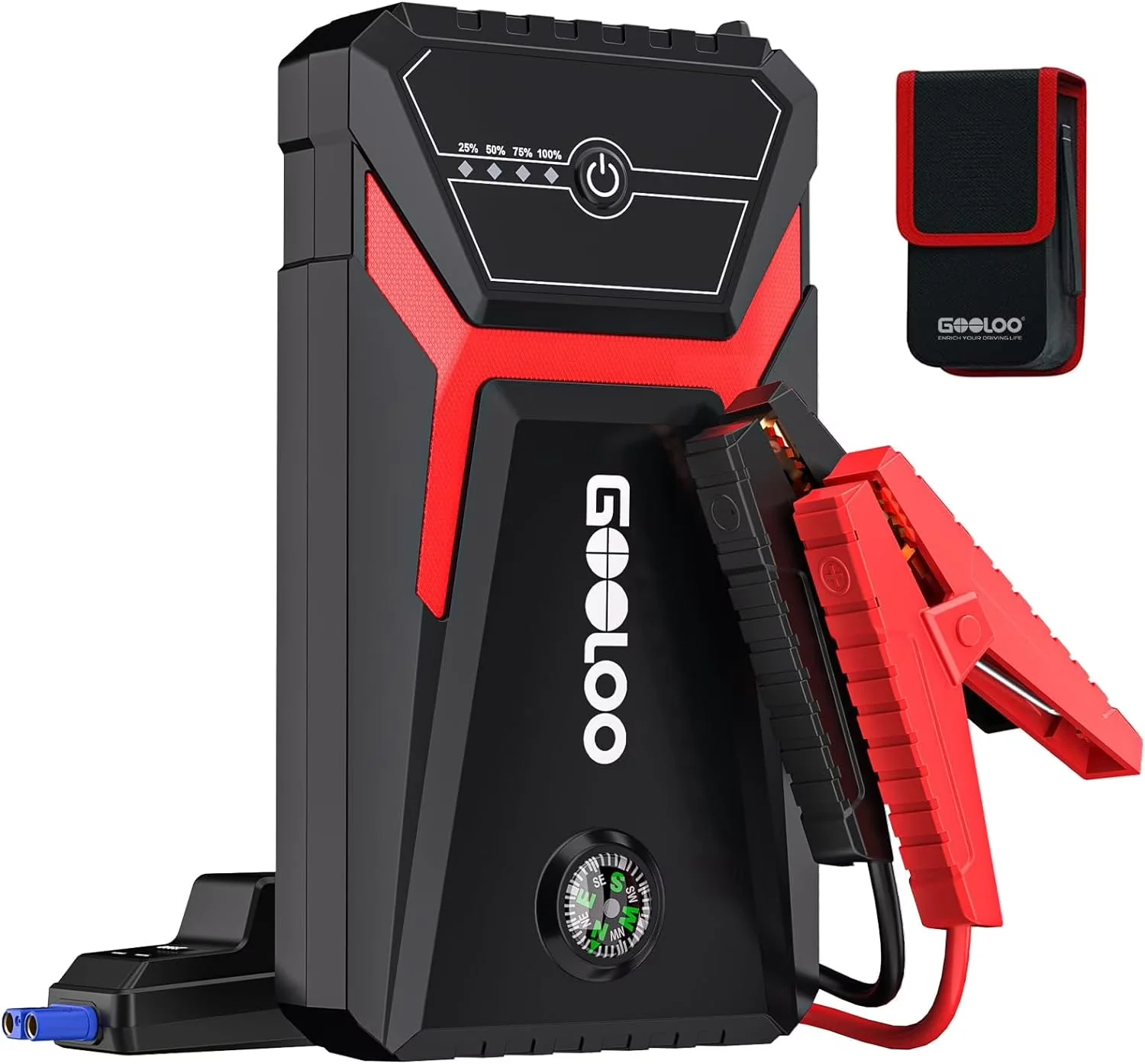 Gooloo Car Jump Starter,1500A Peak 12V Battery Jump Box with Quick Charge Out,GE1500 Portable Battery Booster