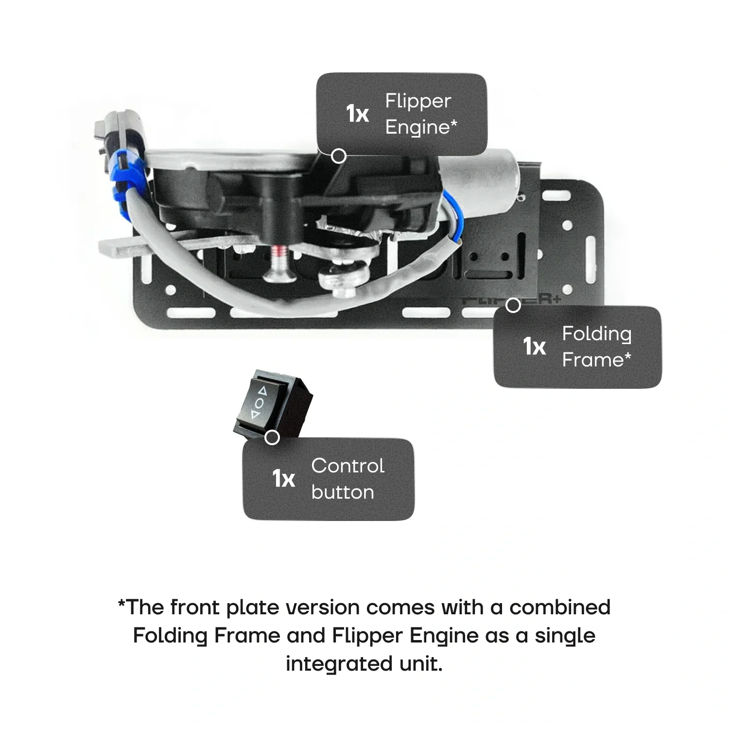 Alite Flipper Folding frame for front license plate (hard traction) - Image 4