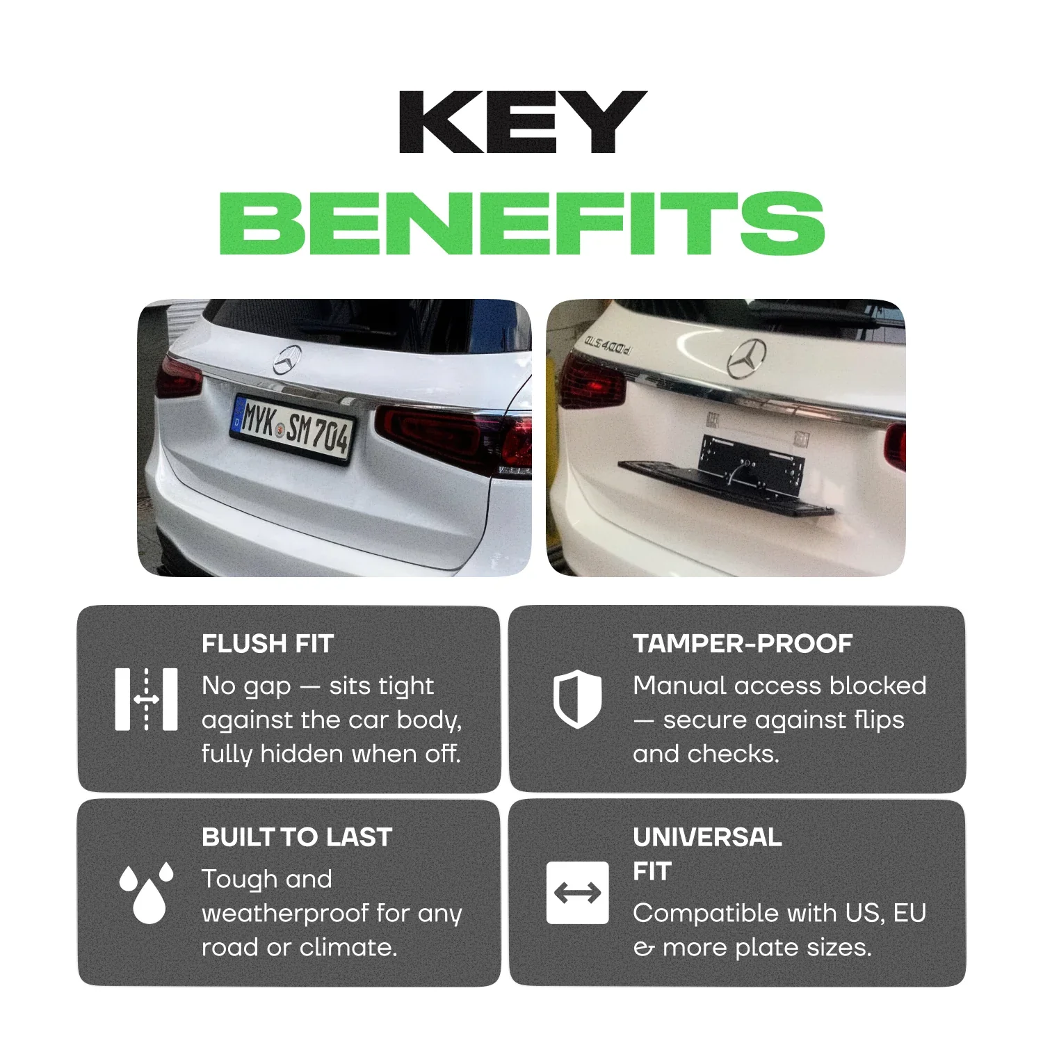 Alite Flipper Folding frame for front license plate (hard traction) - Image 8