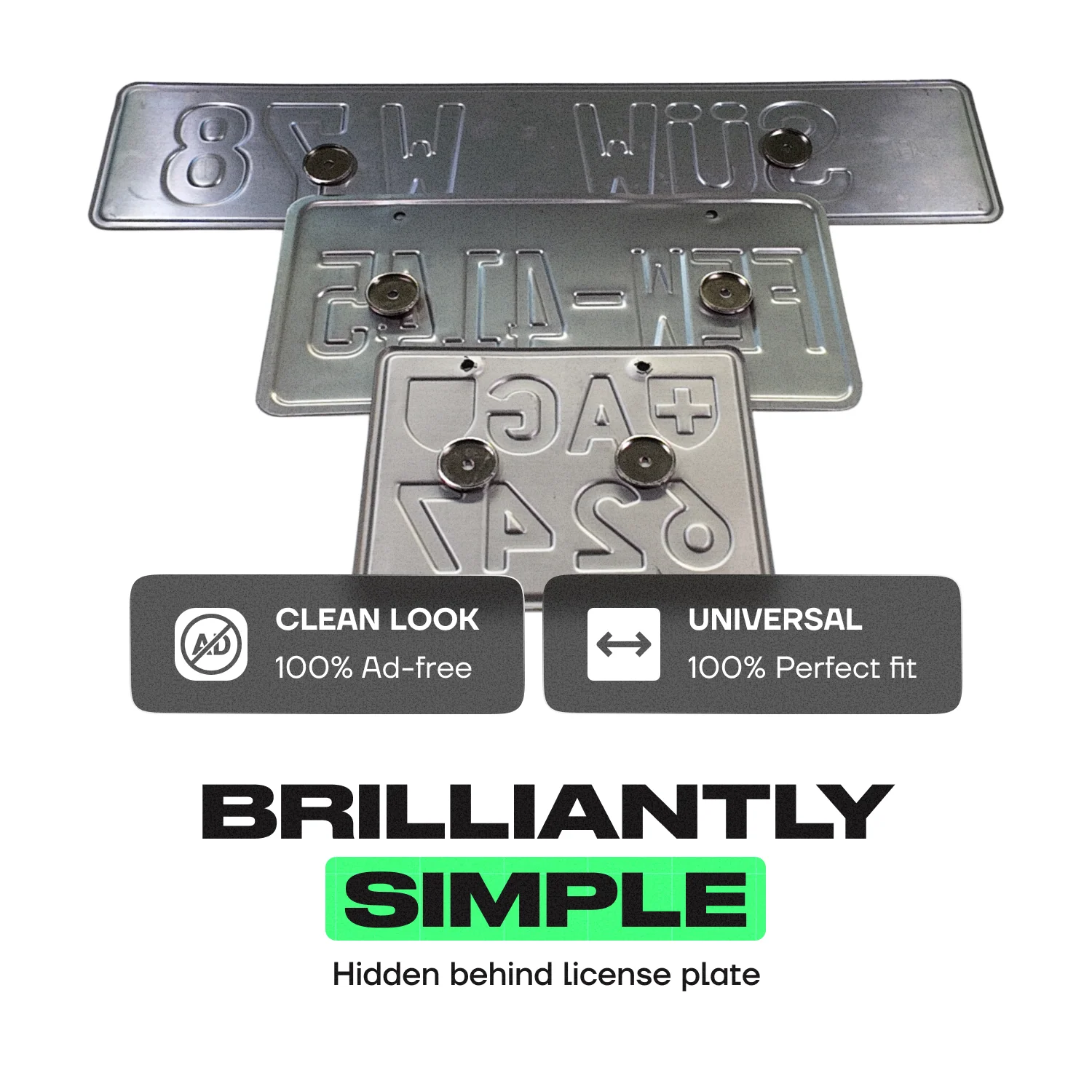 Magnetic License Plate Holder - Alite Maglock (2 Plates) - Image 7