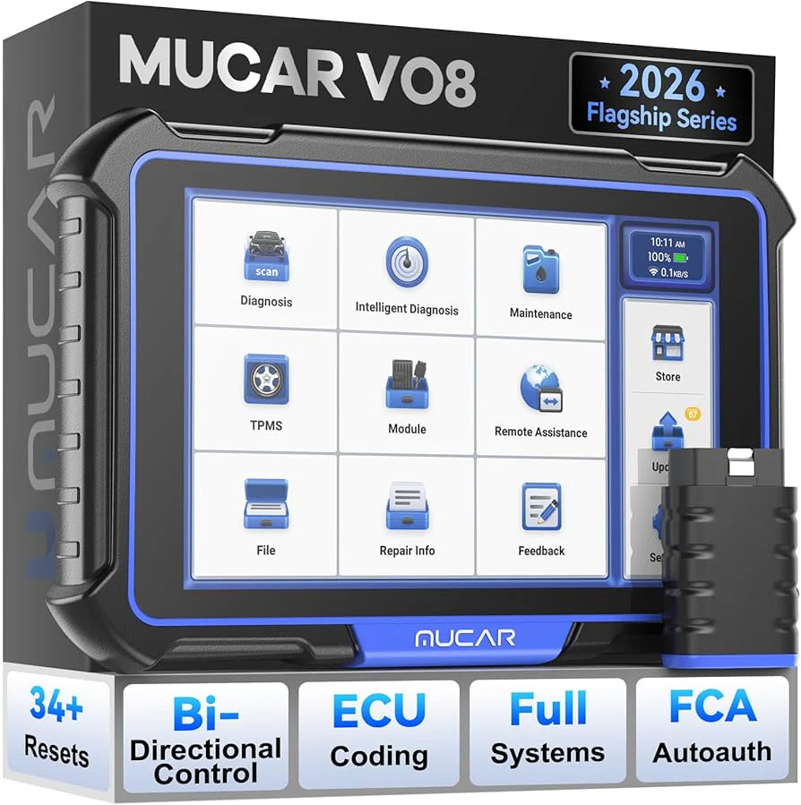 mucar Lifetime Free AI Diagnostic Bidirectional OBD2 Scanner Bluetooth