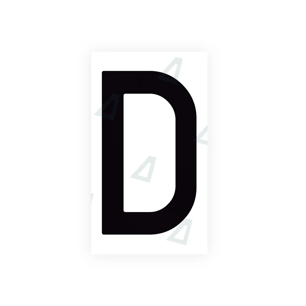 Alite Nanofilm for Spain Embossed license plates - Symbol "D"