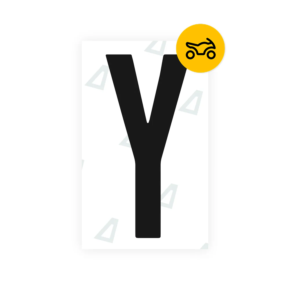 Alite Nanofilm for US (Texas) Moto license plates - Symbol "Y"