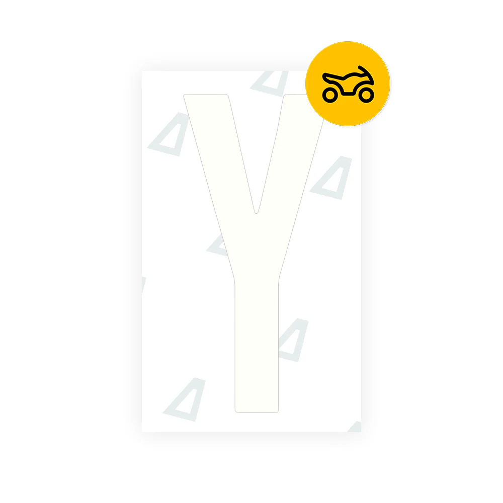 Alite Nanofilm for US (Texas) Moto license plates - Symbol "Y" - Image 2