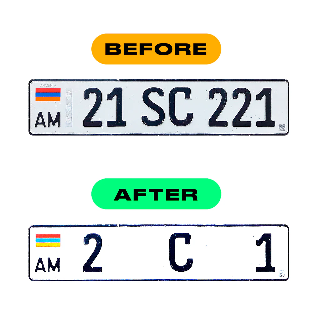 Alite Nanofilm for Armenia number plates - Symbol "6" - Image 3