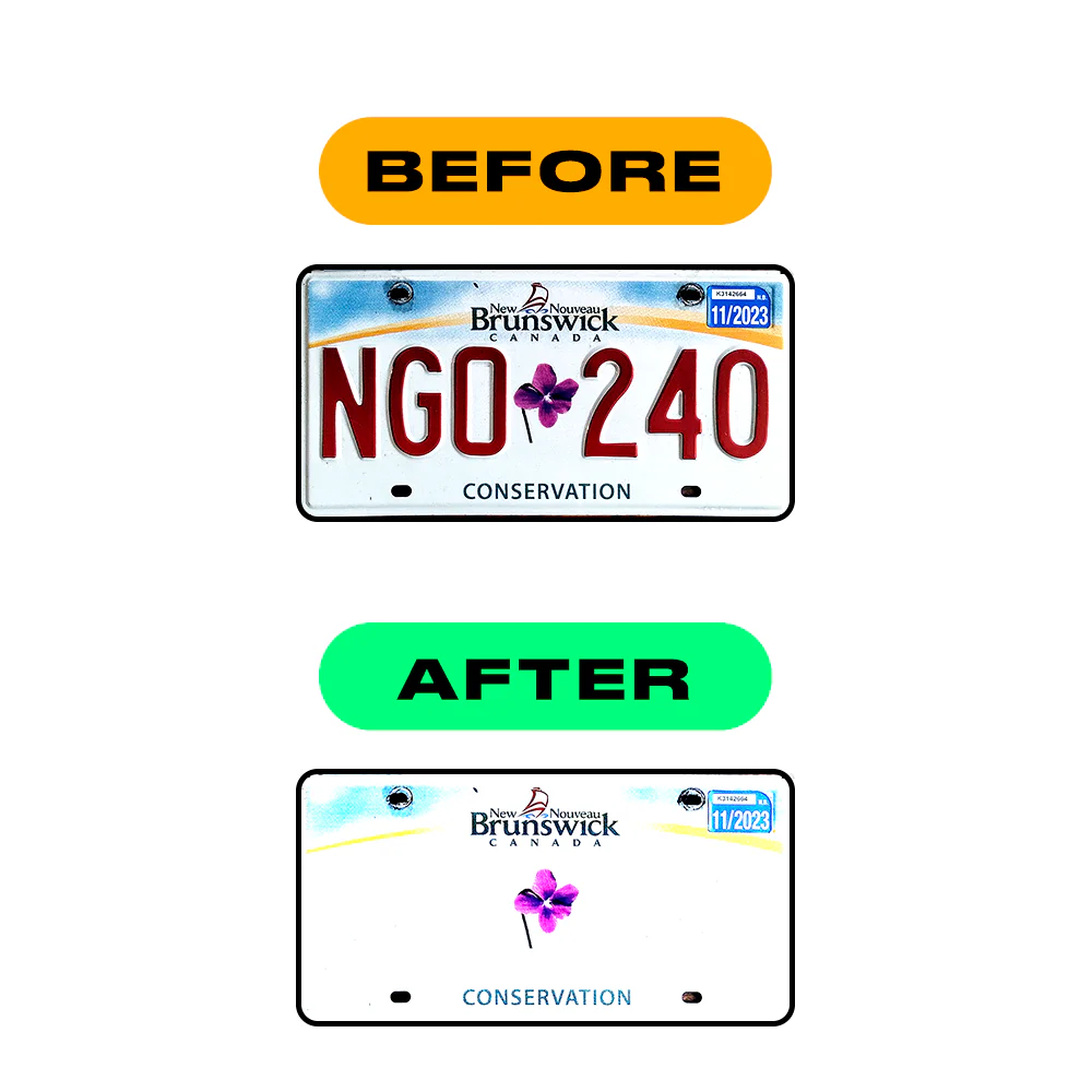 Alite Nanofilm for CA (New Brunswick) license plates - Symbol "J" - Image 3