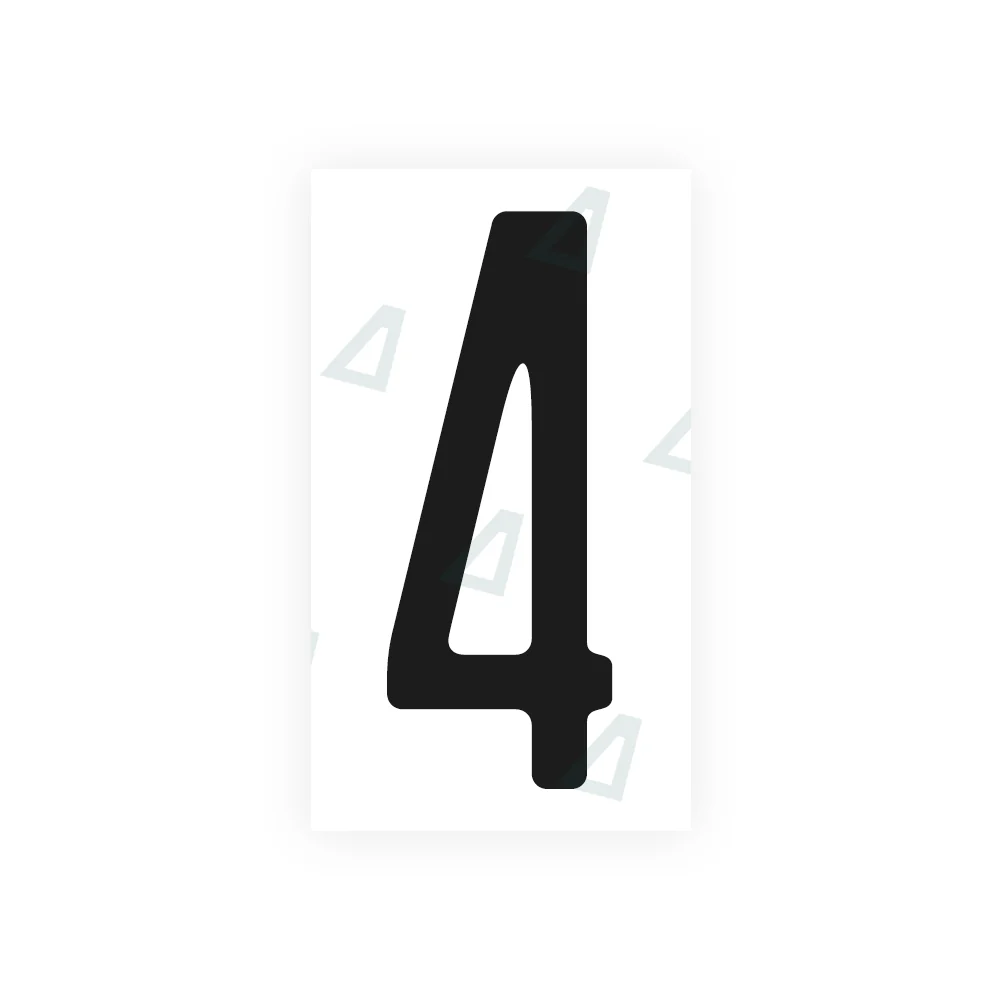 Alite Nanofilm for CA (Ontario) license plates - Symbol "4"