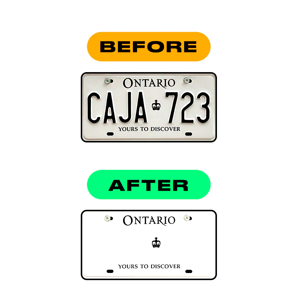 Alite Nanofilm for CA (Ontario) license plates - Symbol "S" - Image 3