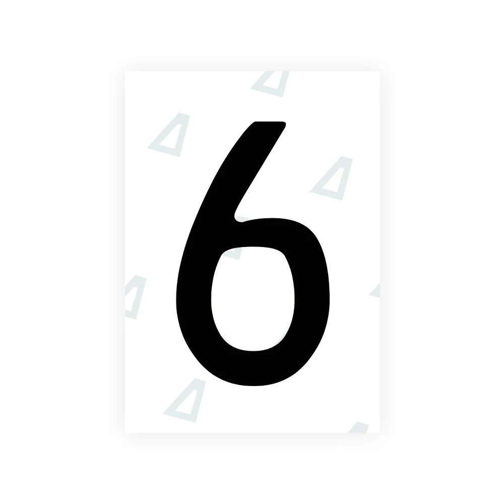 Alite Nanofilm for Chile 2014 license plates - Symbol "6"