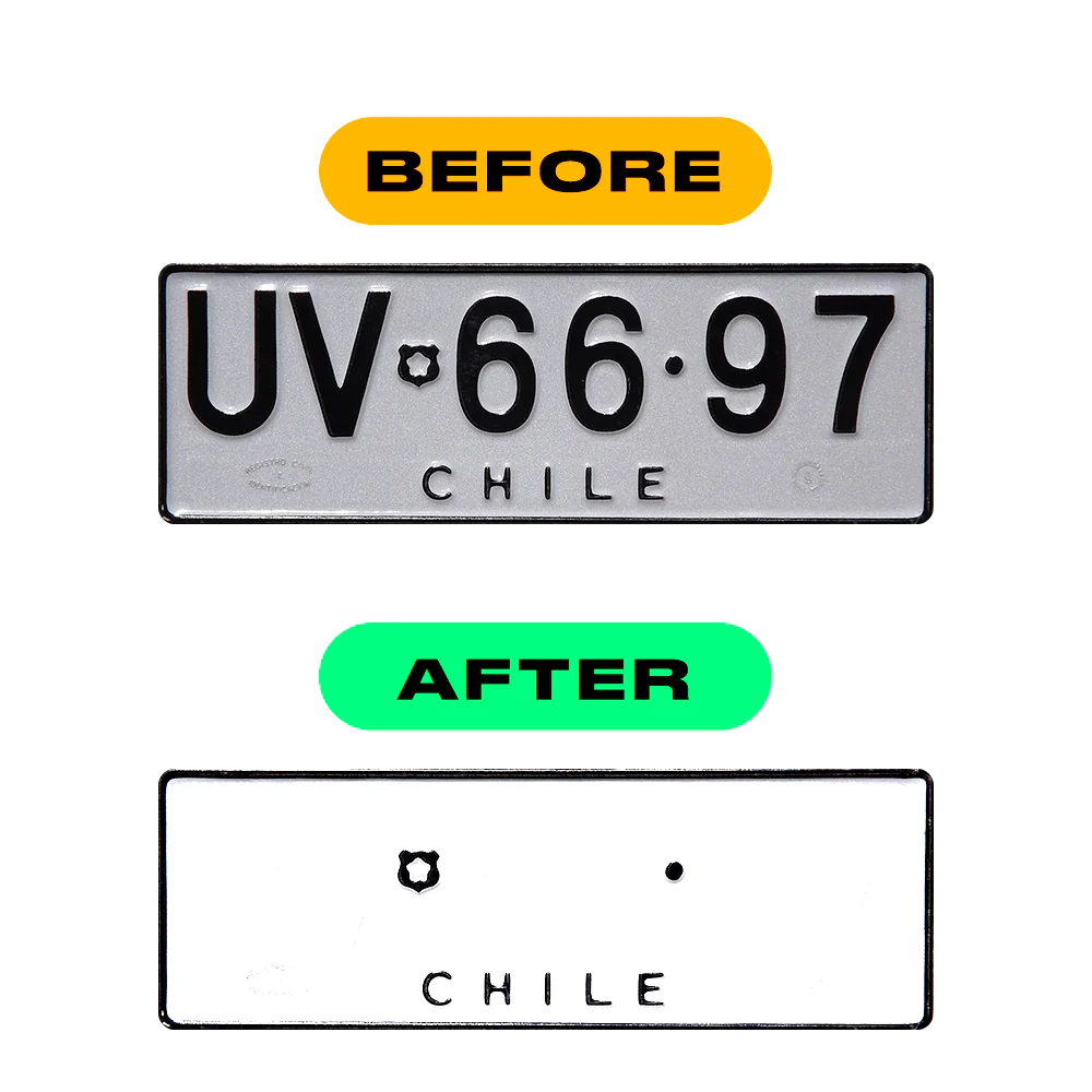 Alite Nanofilm for Chile 2014 license plates - Symbol "E" - Image 3