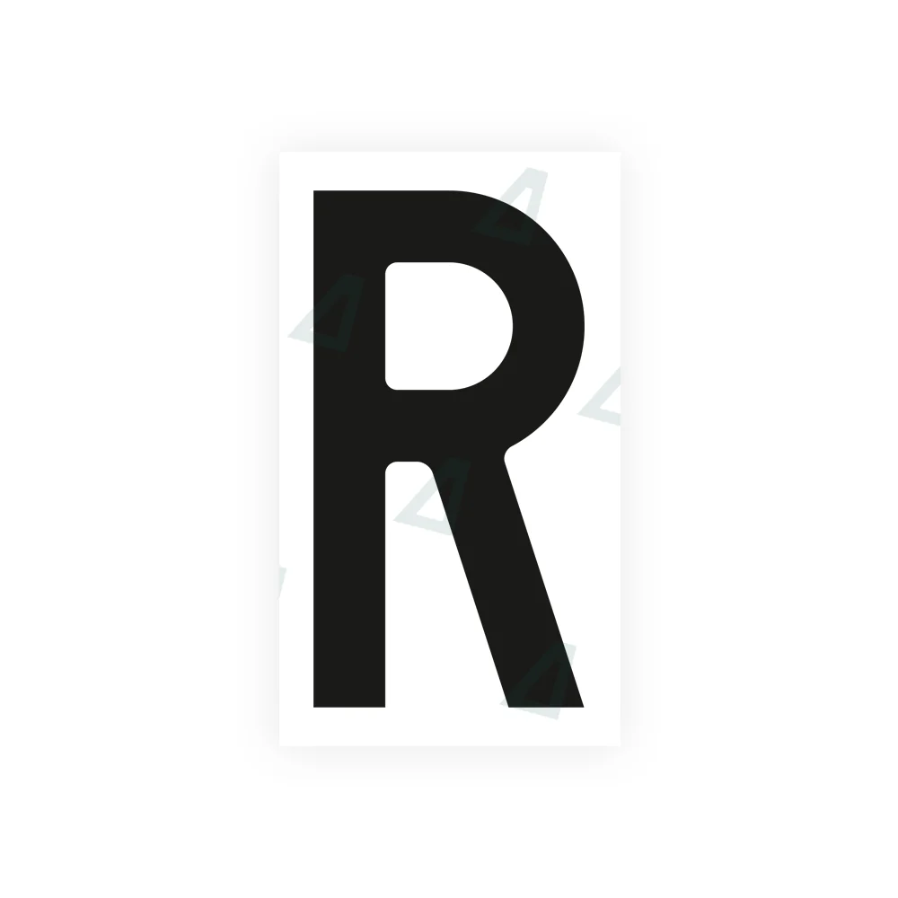 Alite Nanofilm for Czech Republic license plates - Symbol "R"