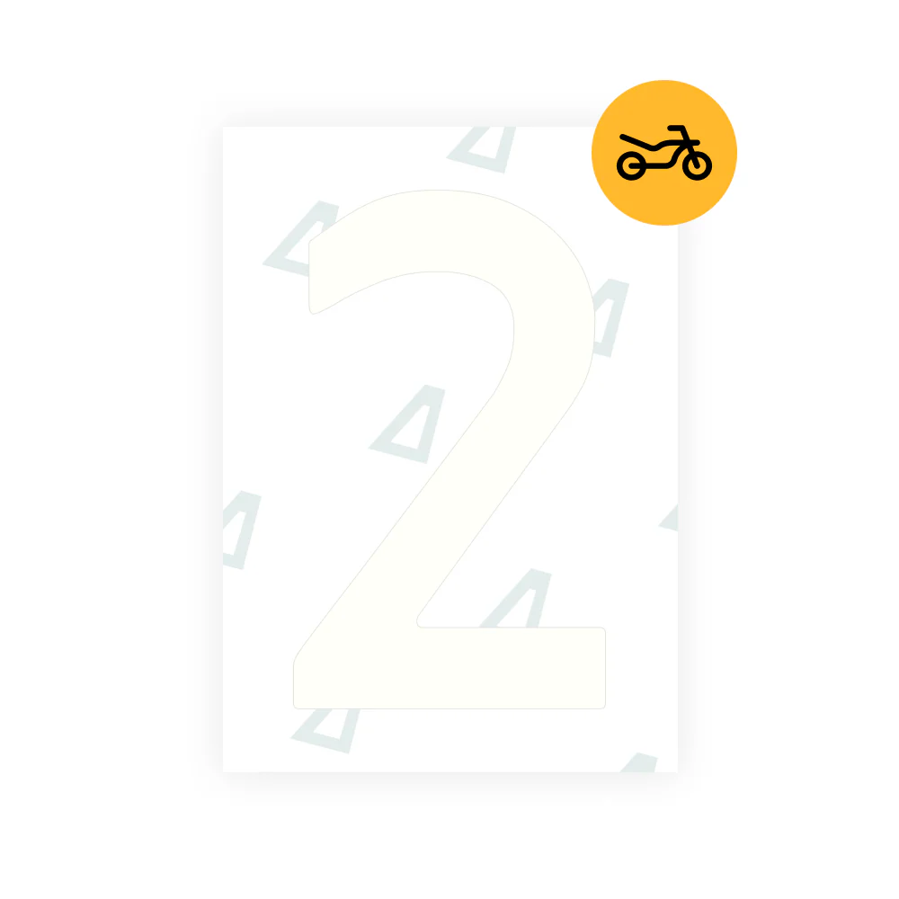 Alite Nanofilm for Netherlands moto license plates - Symbol "2" - Image 2