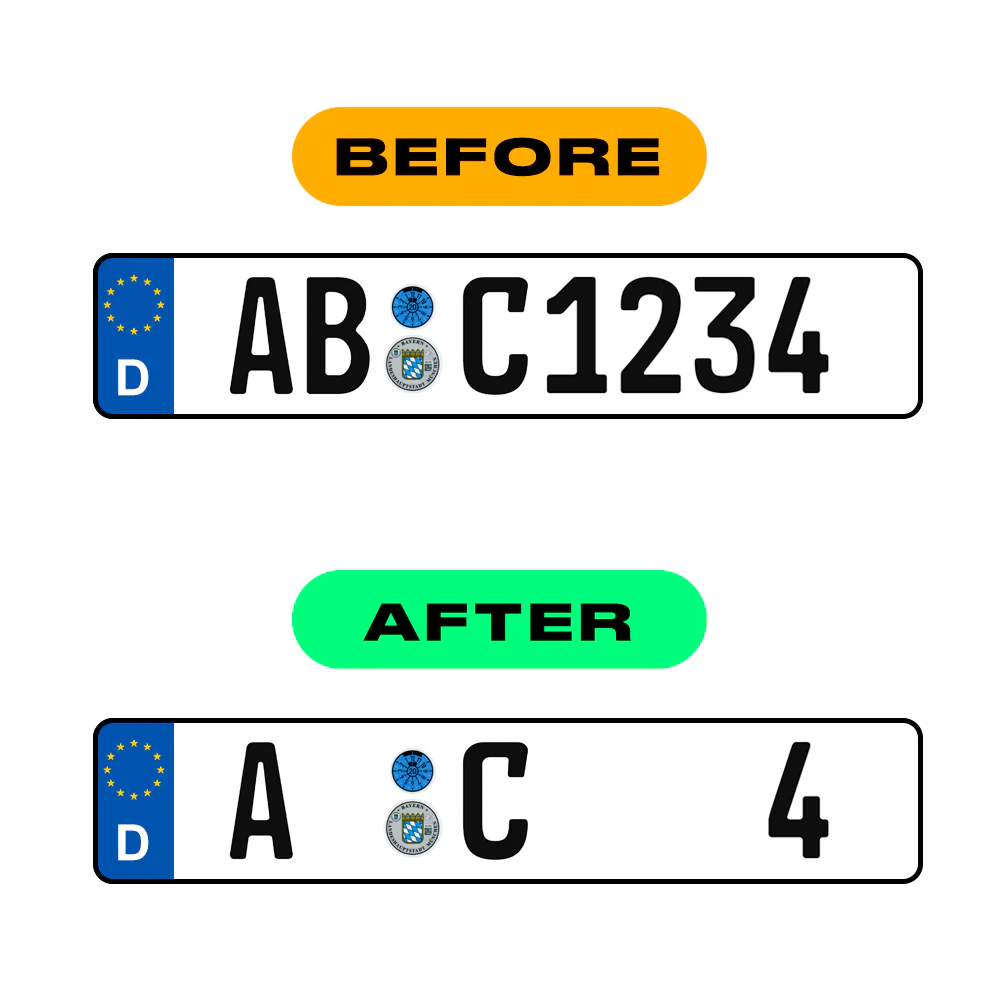 Alite Nanofilm for Germany (standard) license plates - Symbol "O" - Image 3