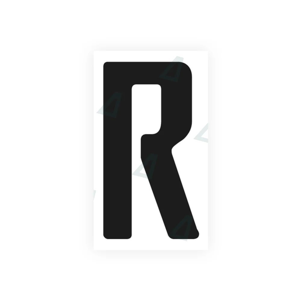 Alite Nanofilm for Germany (standard) license plates - Symbol "R"