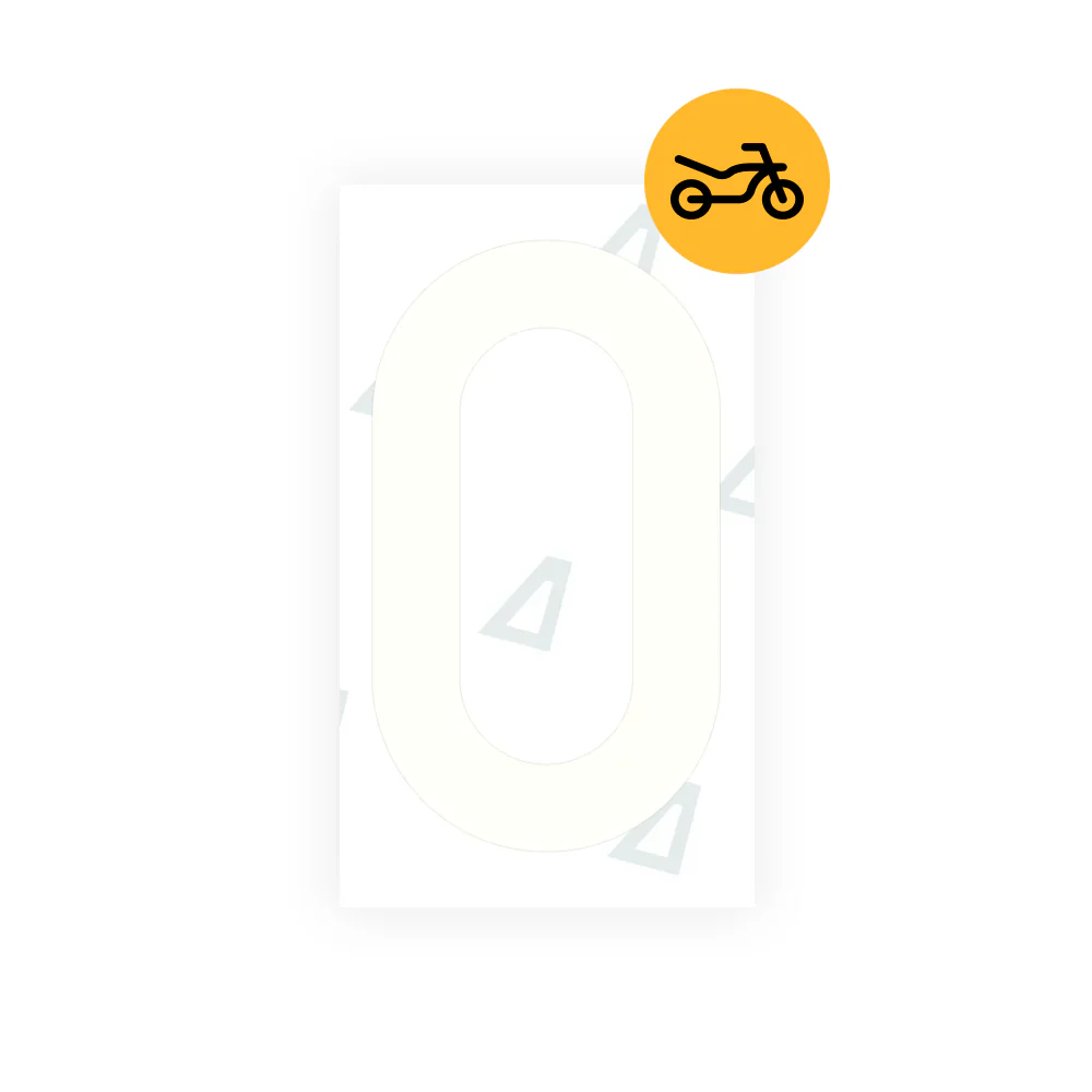 Alite Nanofilm for Greece moto license plates - Symbol "0" - Image 2