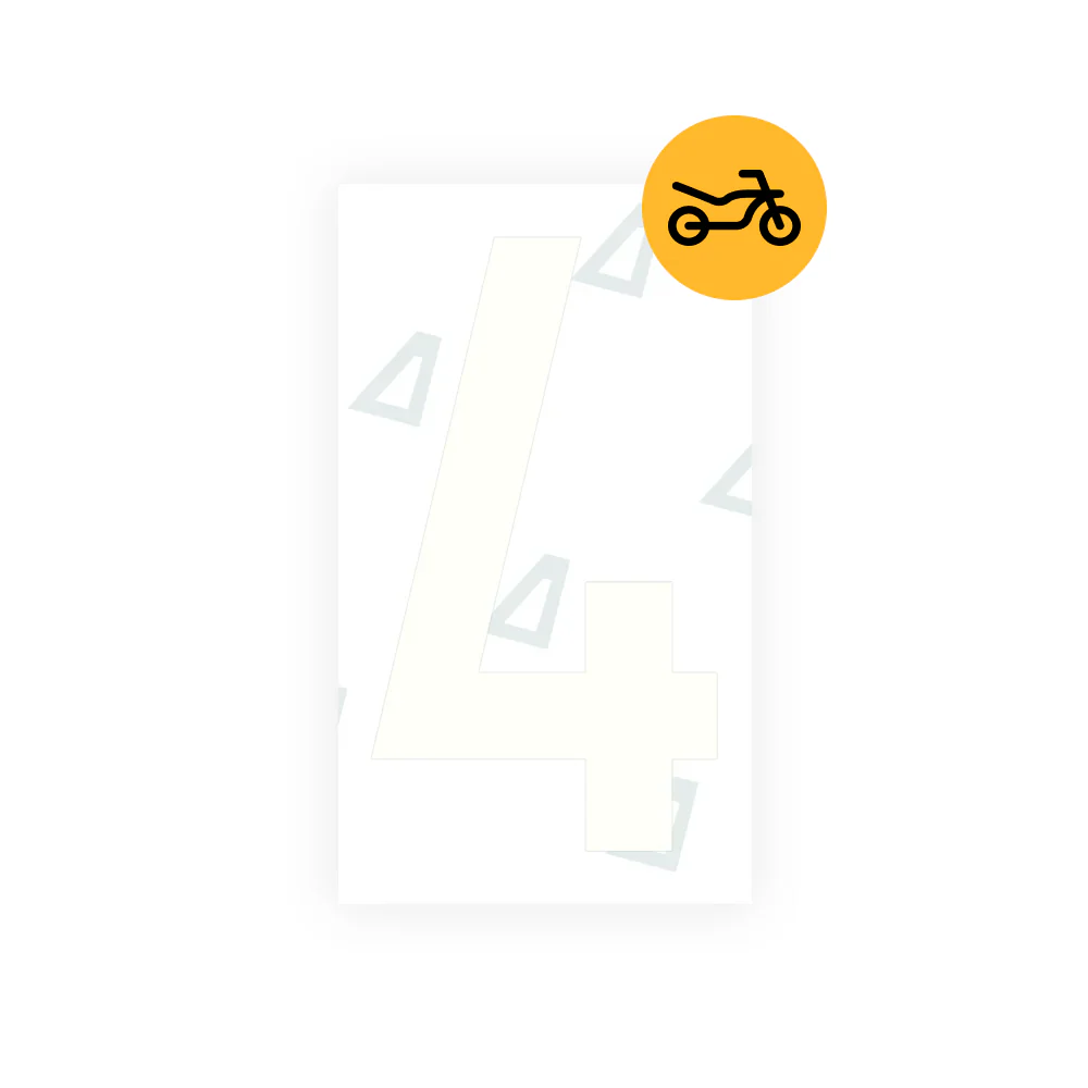 Alite Nanofilm for Greece moto license plates - Symbol "4" - Image 2