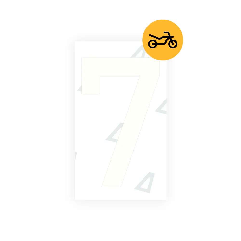 Alite Nanofilm for Greece moto license plates - Symbol "7" - Image 2