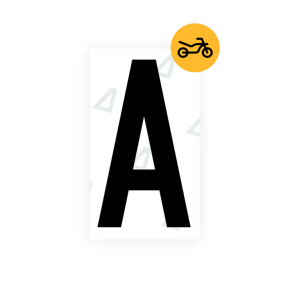 Alite Nanofilm for Greece moto license plates - Symbol "A"