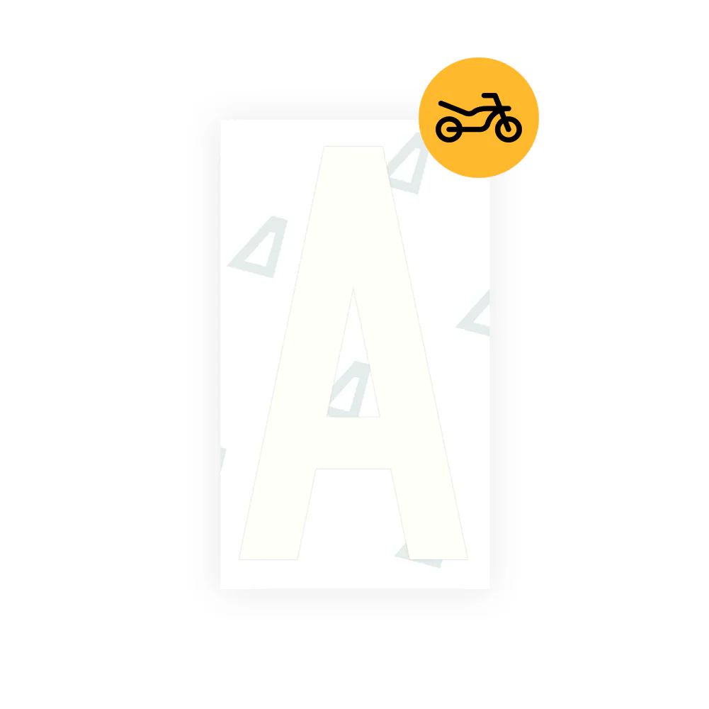 Alite Nanofilm for Greece moto license plates - Symbol "A" - Image 2