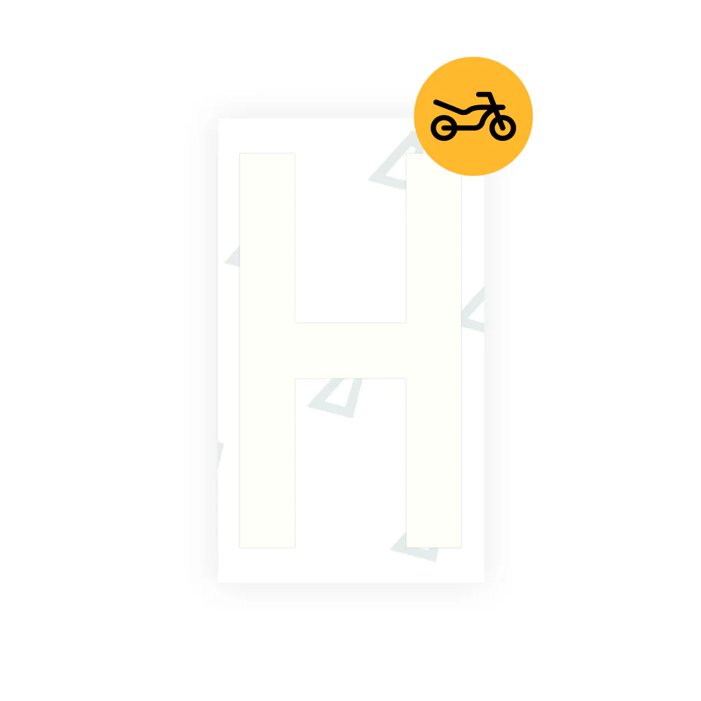 Alite Nanofilm for Greece moto license plates - Symbol "H" - Image 2