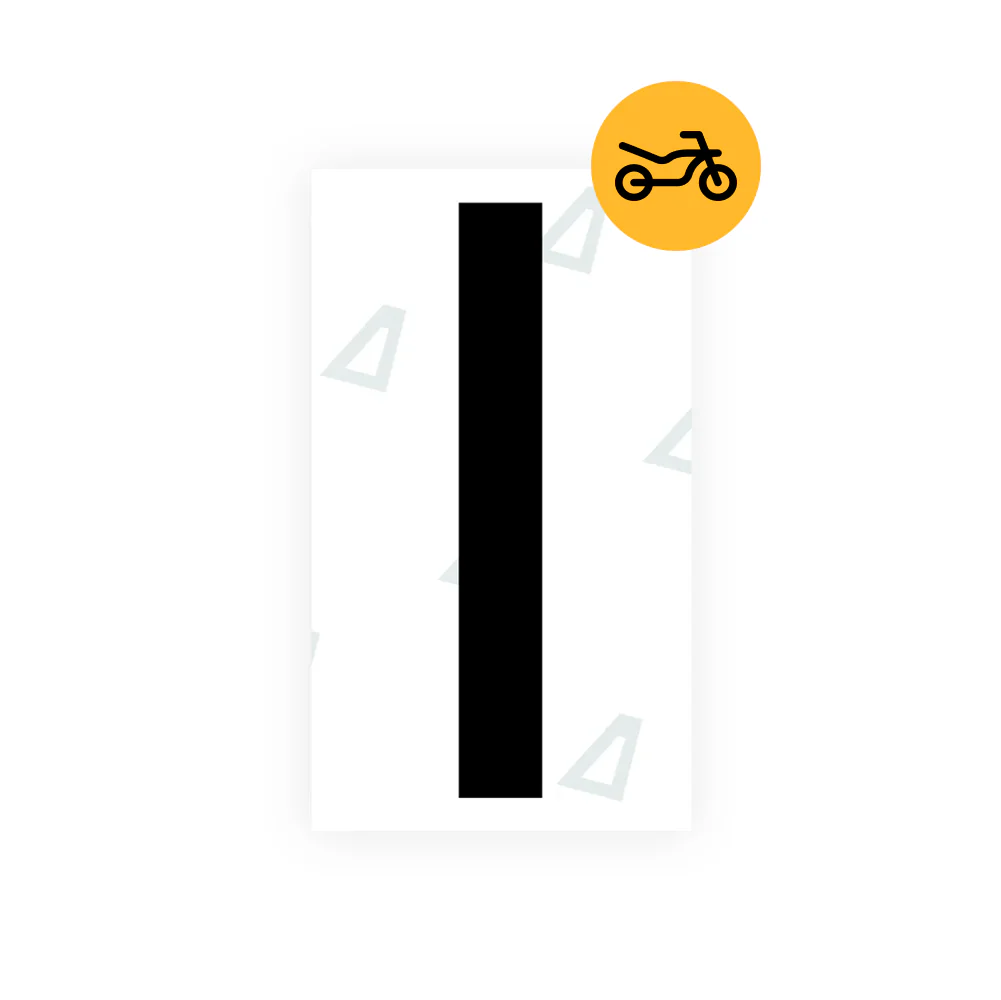 Alite Nanofilm for Greece moto license plates - Symbol "I"