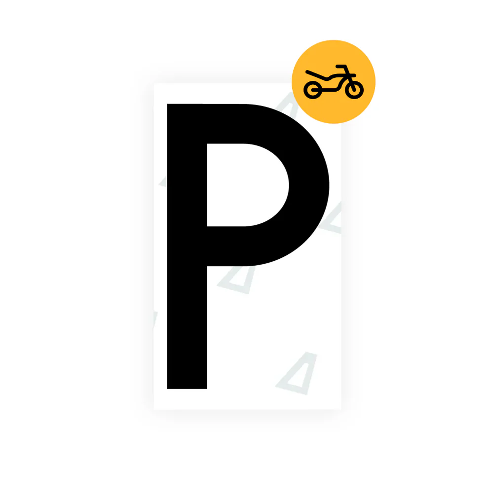 Alite Nanofilm for Greece moto license plates - Symbol "P"