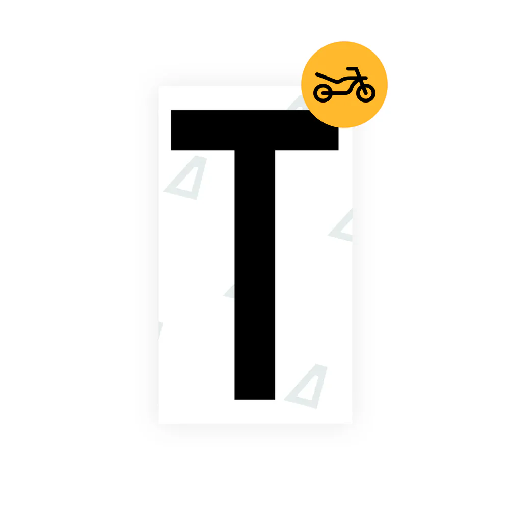 Alite Nanofilm for Greece moto license plates - Symbol "T"