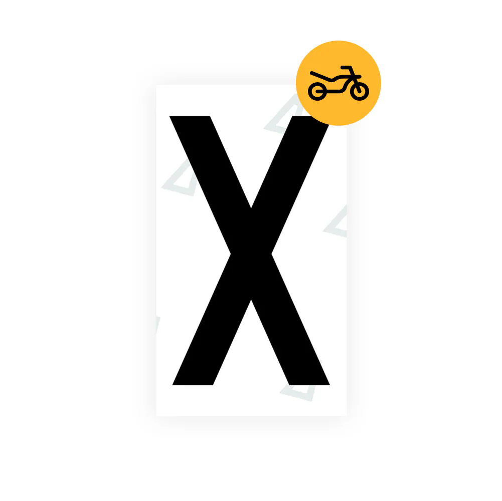 Alite Nanofilm for Greece moto license plates - Symbol "X"