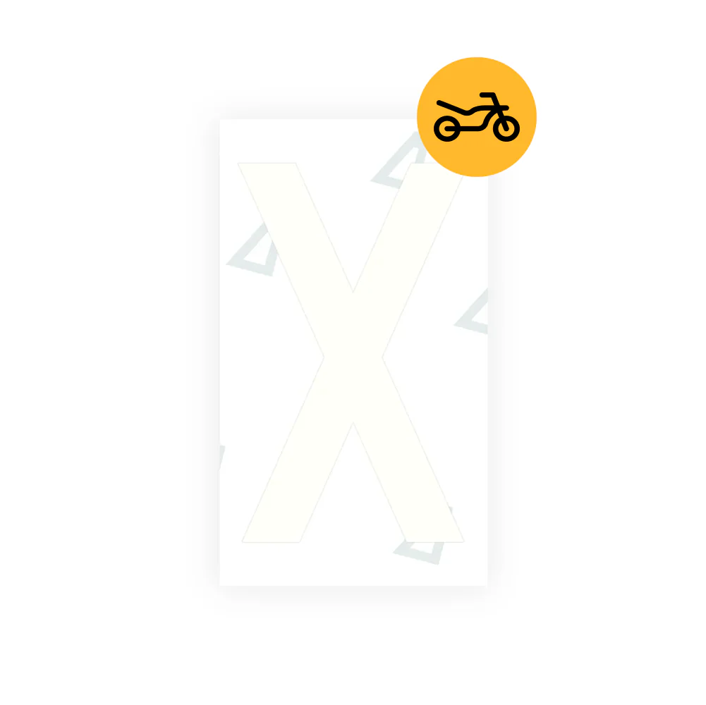 Alite Nanofilm for Greece moto license plates - Symbol "X" - Image 2