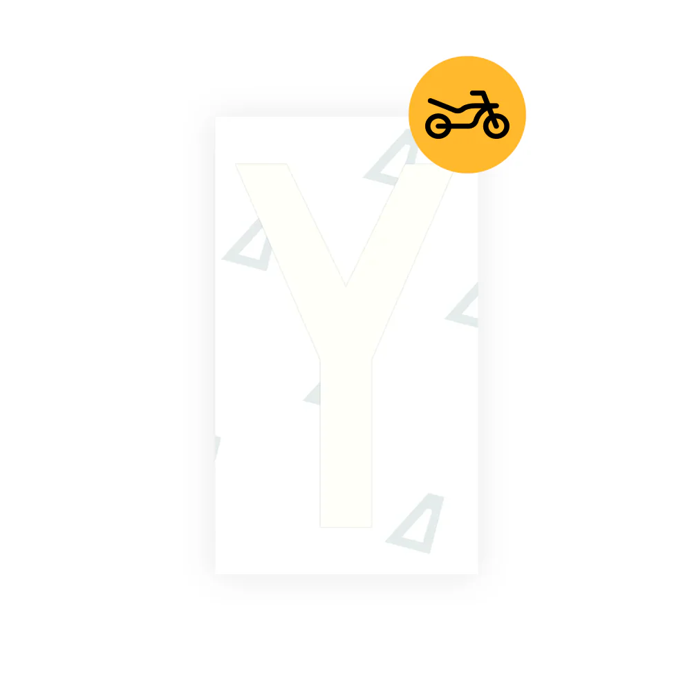 Alite Nanofilm for Greece moto license plates - Symbol "Y" - Image 2