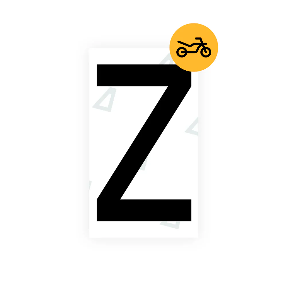 Alite Nanofilm for Greece moto license plates - Symbol "Z"
