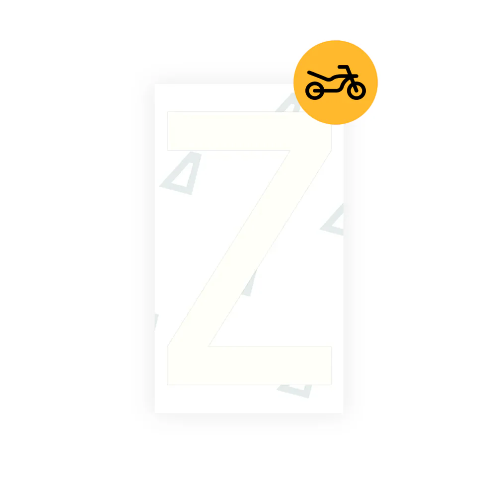 Alite Nanofilm for Greece moto license plates - Symbol "Z" - Image 2