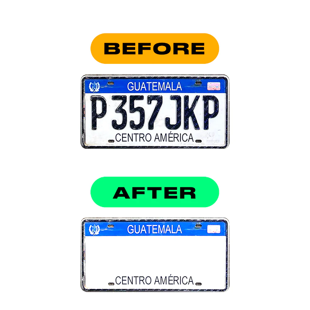 Alite Nanofilm for Guatemala license plates - Symbol "1" - Image 3