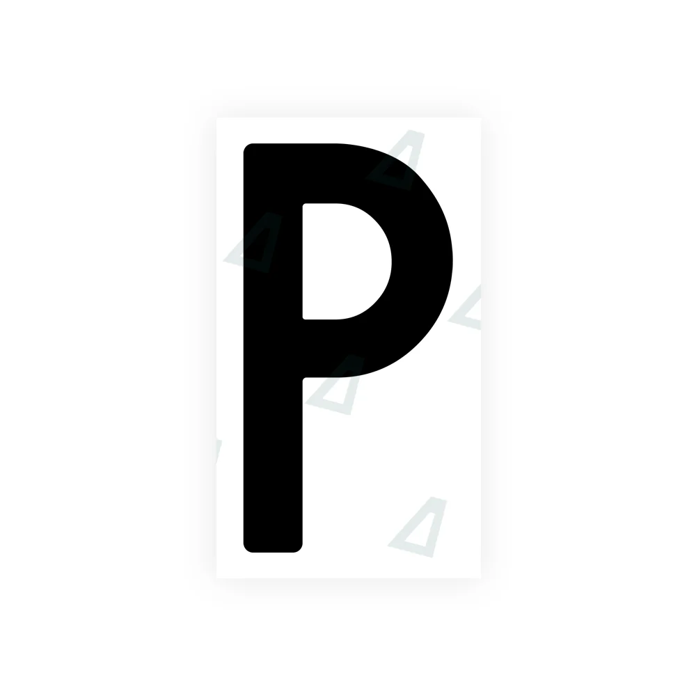Alite Nanofilm for India license plates - Symbol "P"