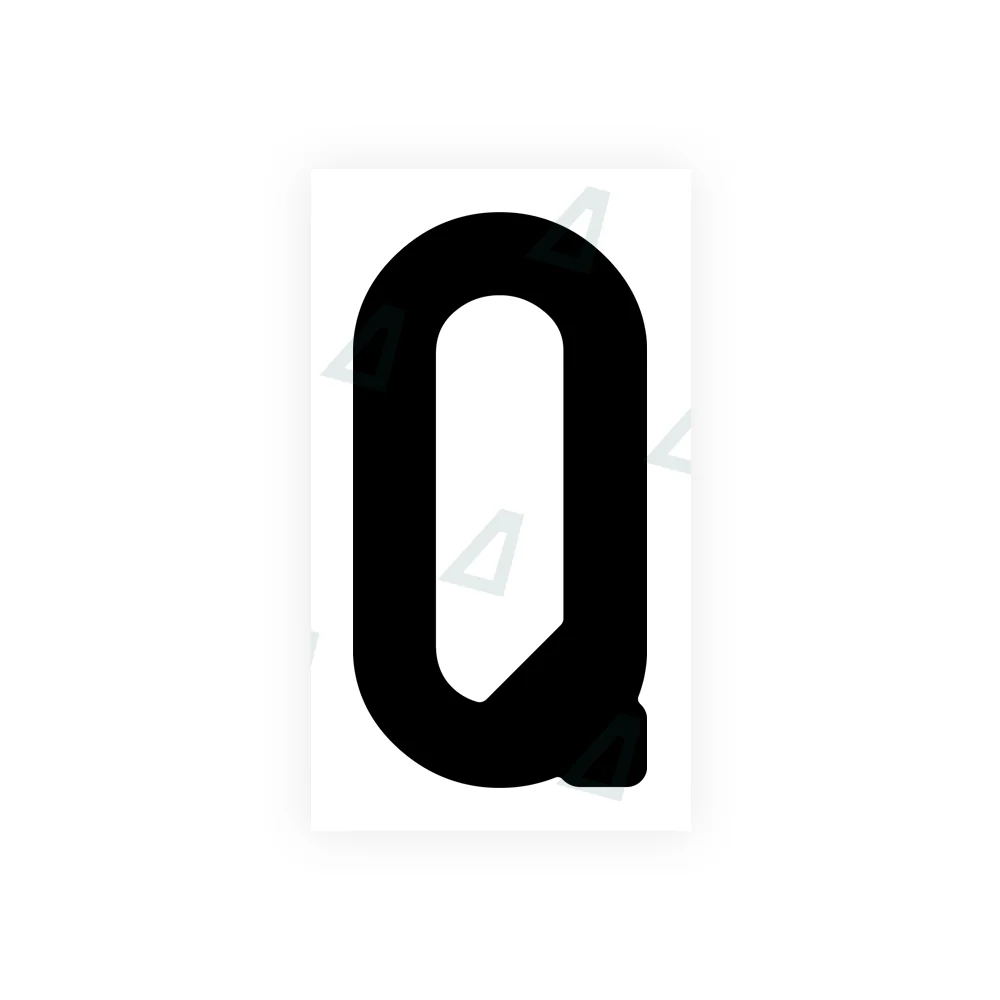 Alite Nanofilm for India license plates - Symbol "Q"